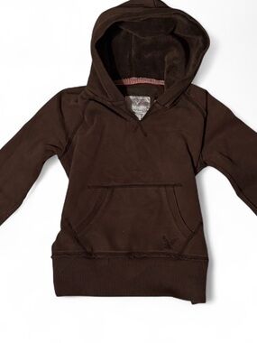 Vintage American Eagle Chocolate Brown Pullover Hoodie With Bird Hit